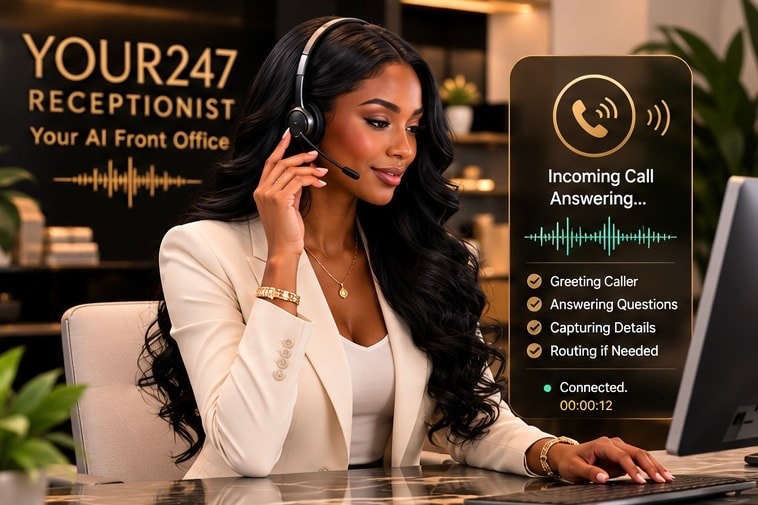 YOUR247 Receptionist — incoming call answering AI agent