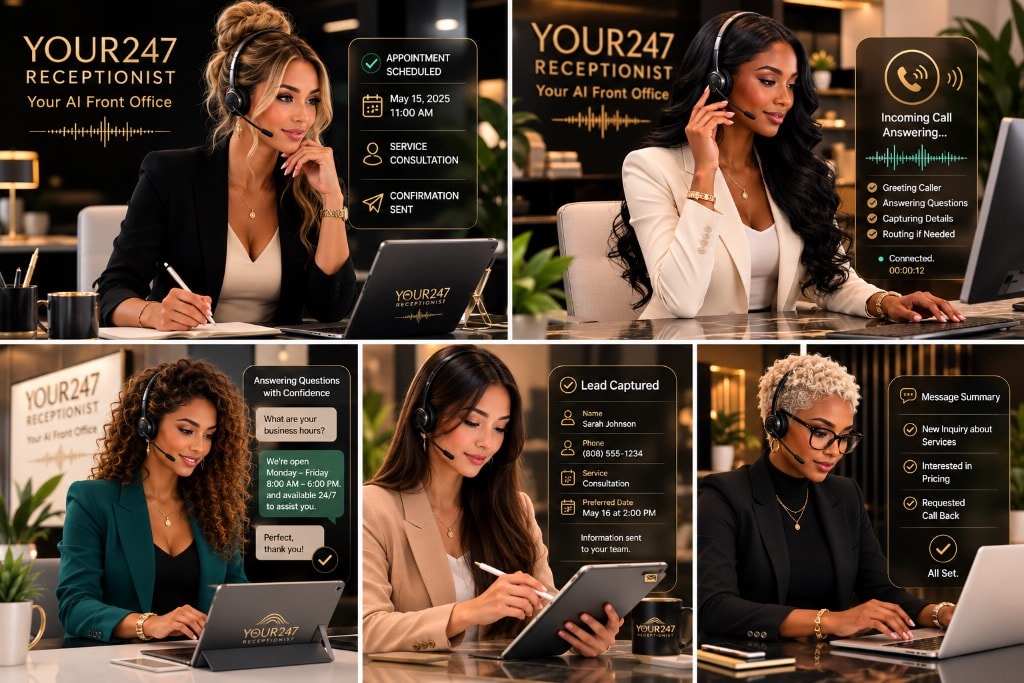 YOUR247 Receptionist — message summary AI agent